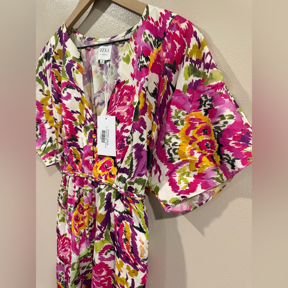 MISA Los Angeles NWT Vibrant Floral Maxi Dress Size Small (Can fit a Medium) - Picture 5 of 9